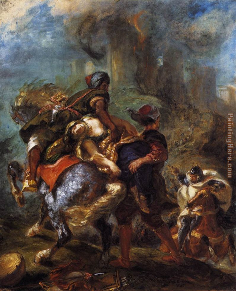 The Abduction of Rebecca painting - Eugene Delacroix The Abduction of Rebecca art painting